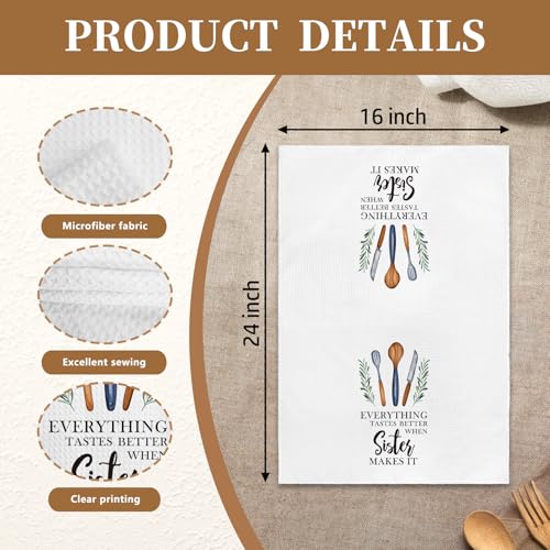 Sister Gifts Decorative Kitchen Towels - 16x24 Inch, Sister01