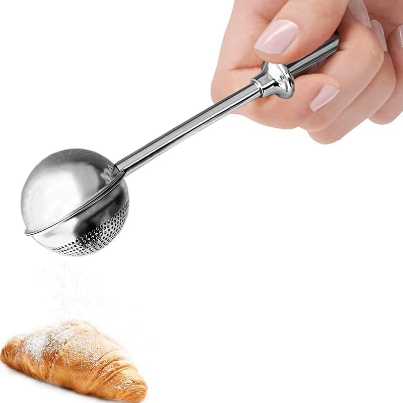 Stainless Steel Flour Powder Filter Spoon - Baking Dusting Wand
