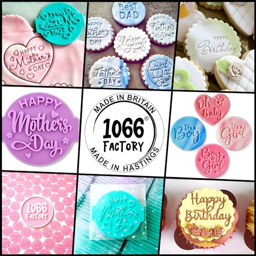 Christmas Cookie & Cake Embosser Stamps Set of 2 - Snow and Merry Holiday Decor