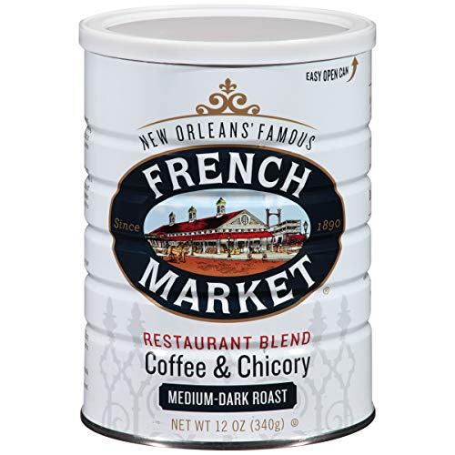 French Market Coffee & Chicory Restaurant Blend, Medium-Dark Roast, 12oz (3pk)