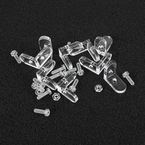Ymapinc 20Pcs Clear Acrylic L Brackets for Shelves