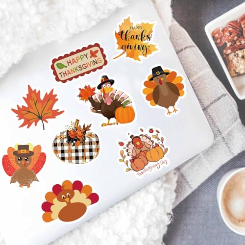 Thanksgiving Stickers Pack - 100 Waterproof Cute Fall Designs