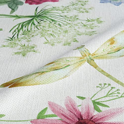 Bonhause Outdoor Floral Throw Pillow Covers 18x18 Set of 4 Spring Summer Wildflowers