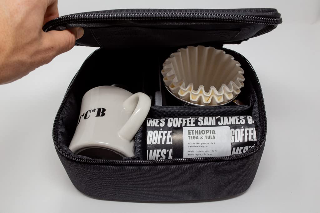 Basal Coffee Traveller Kit for AeroPress/Drip/v60/Kalita/Pour Over Equipment (Black)