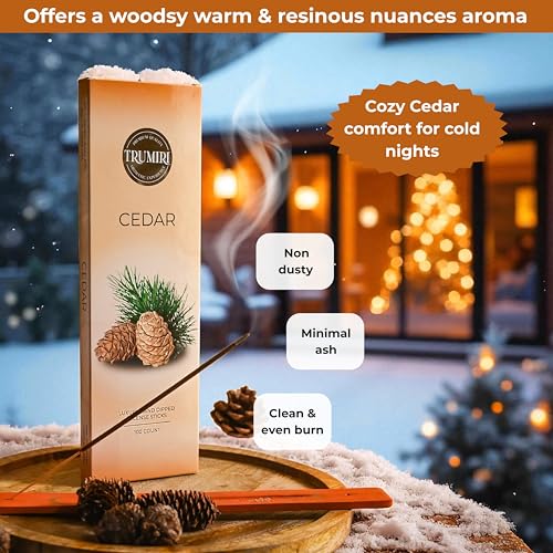 Cedar Incense Sticks - Pack of 100 - Natural & Non-Toxic Aroma