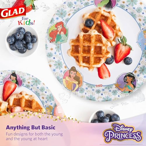 Disney Princess Paper Plates - 10 Inch, 30 Count, Sturdy & Microwave Safe