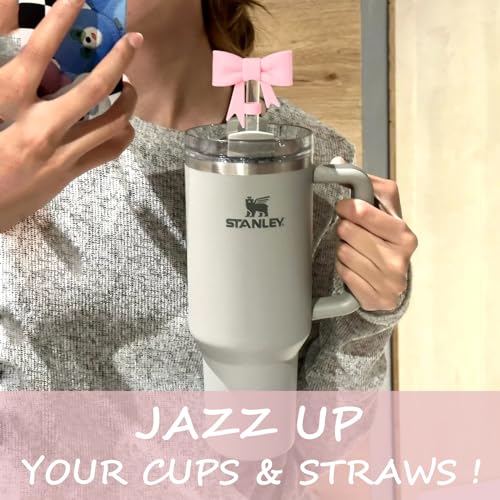 Cute Bow Straw Covers for Stanley 30/40 oz Tumblers - 3 Pack