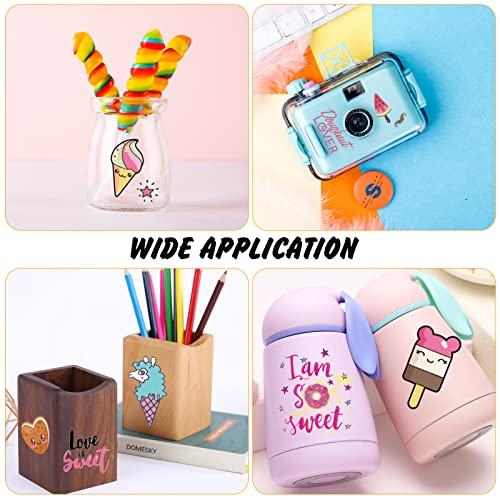 Konsait 176PCS Kids Temporary Tattoos Waterproof Candy Ice Cream