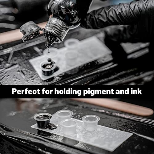 WZPB 1000 Pcs Small Tattoo Ink Caps 8mm Disposable Pigment Cups