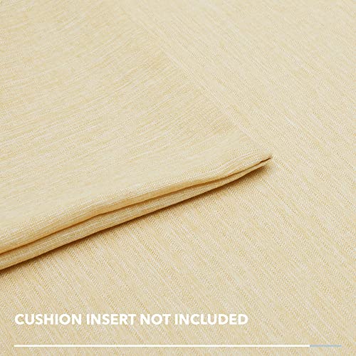Deconovo Faux Linen Throw Pillow Covers, 20"x20" (Pack of 4) - Pale Banana