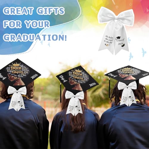 Graduation Cap and Jumbo Bow Set for Women - Class of 2026