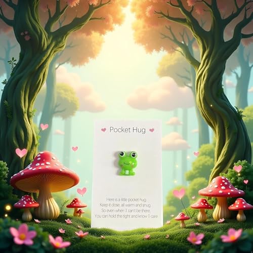 Pocket Hug Frog Token Gift Set with Encouragement Cards