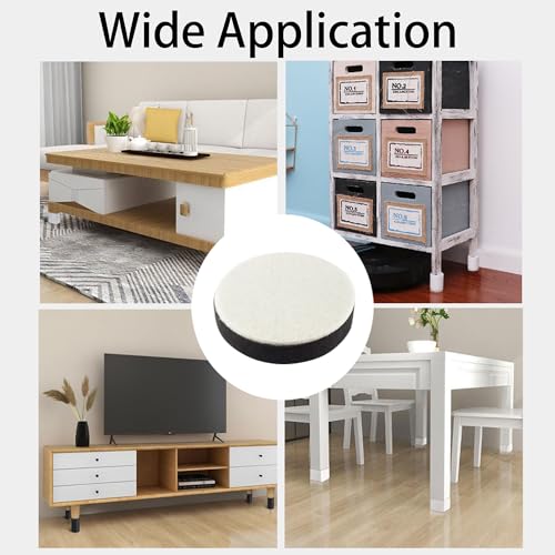 AUXBC 2.36-Inch Self-Adhesive Furniture Risers - 0.65-Inch Height, 4-Pack