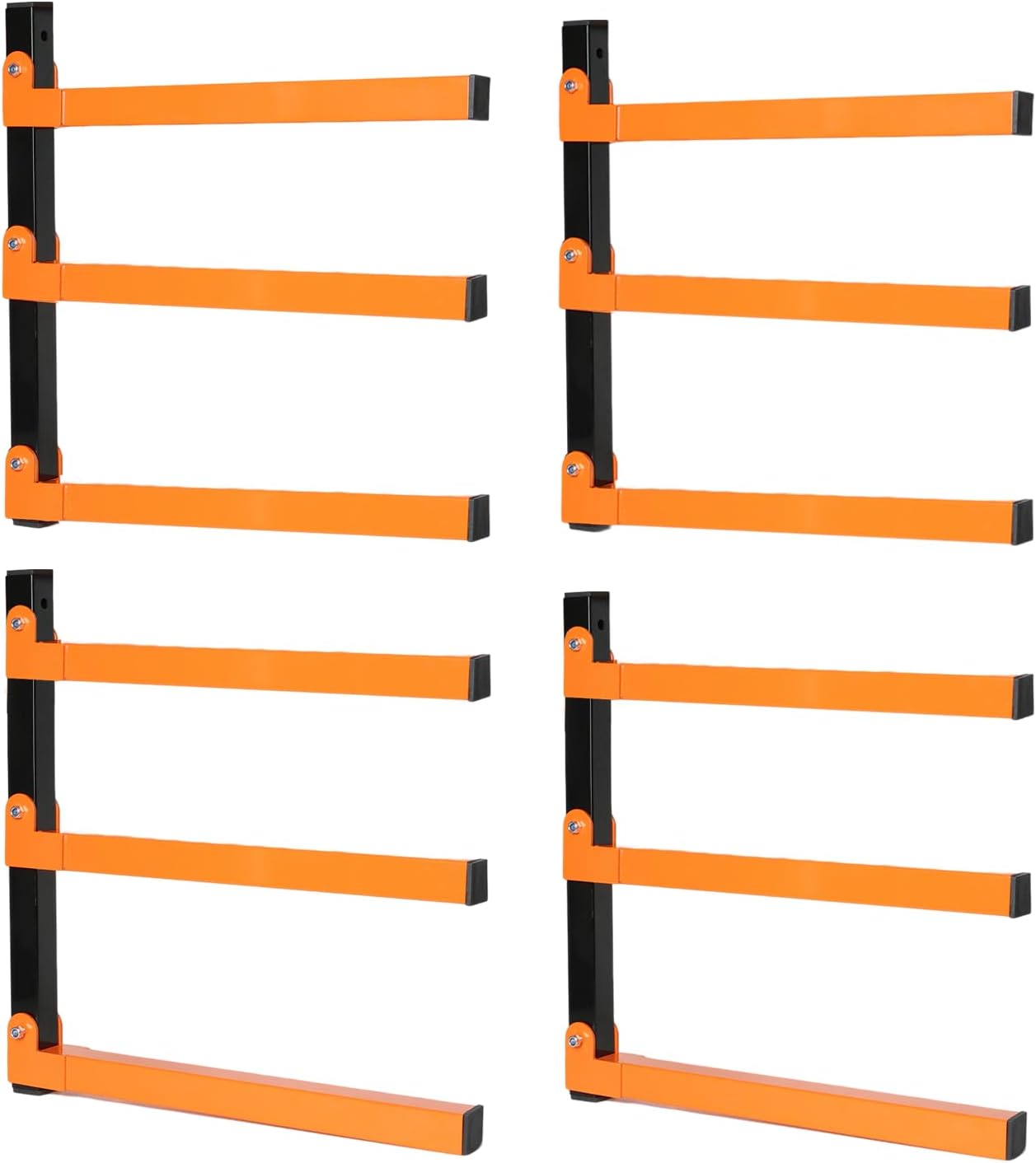Skiennix Wall Mounted Lumber Storage Rack - Heavy Duty Steel Organizer for Garages & Workshops