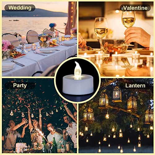 Flameless LED Tea Light Candles with Remote & Timer - Warm White 24 Pack