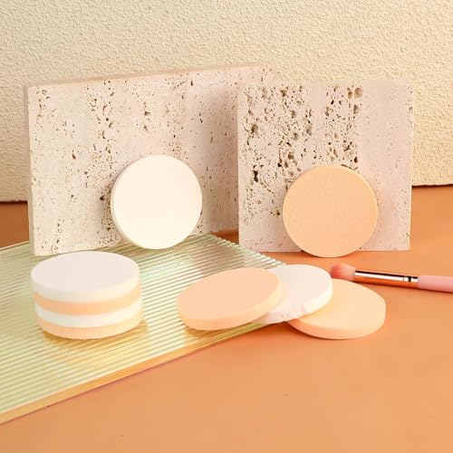 12 Pcs Round Makeup Sponges for Foundation & Liquid Concealer, Reusable