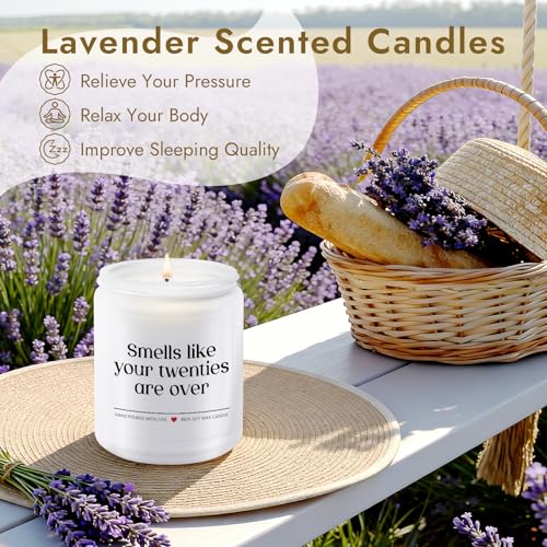 30th Birthday Candle Gift - Funny Lavender Scented 7oz Soy Wax