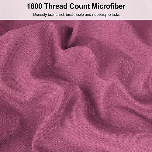 Lirex Standard Pillow Cases, Set of 2 Ultra-Soft Microfiber - Mauve Pink