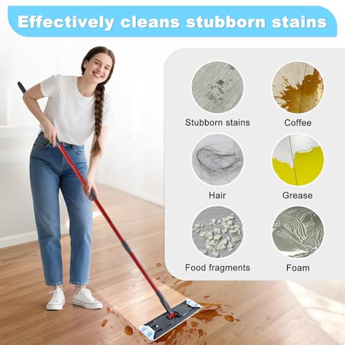 6 Pack Mop Replacement Pads for OCedar H2prO Flat Mop - Washable Microfiber Refills