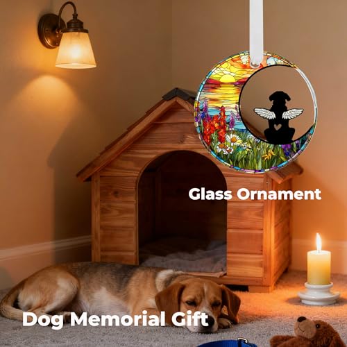 Japrex Personalized Dog Memorial Ceramic Ornament Loss Sympathy Gift 3"