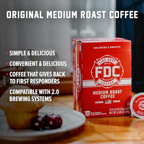 Fire Department Coffee Original Medium Roast K-Cup Pods - 12 Count