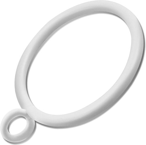 44 Pack Metal Curtain Rings by [Brand Name] - Eyelet Drapery Rings for Pinch Pleat Curtains | 1.5 Inch ID, Fits Up to 1.2 Inch Rod (White)