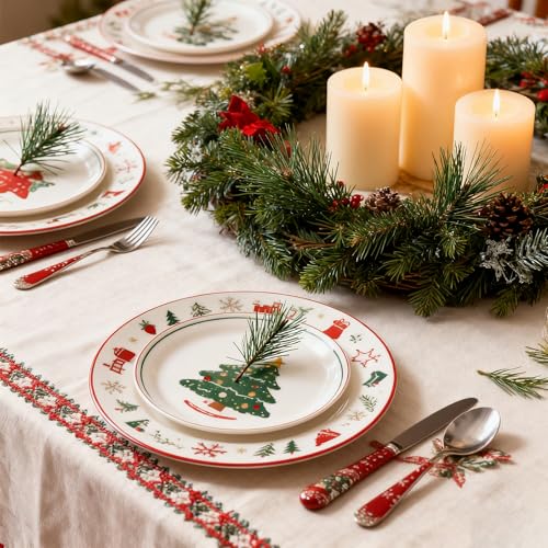 20PCS Artificial Pine Needle Branches for Holiday Christmas Decor