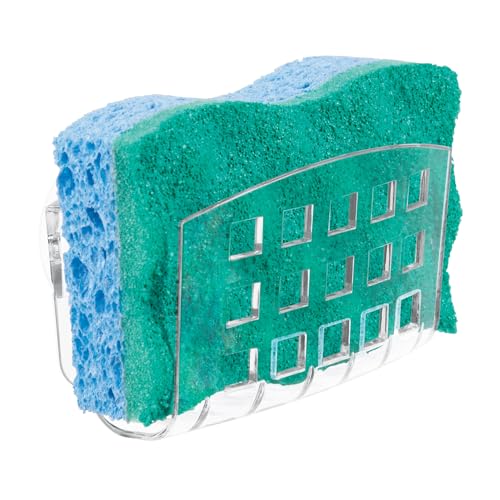 iDesign Small BPA-Free Plastic Sponge Holder with Suction Cups