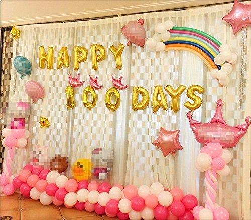 Glanzzeit 16 Inch Gold Foil Balloons for Party Decor A-Z & 0-9