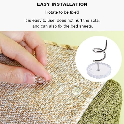 Clear Upholstery Twist Pins for Bedskirts and Slipcovers, 0.5 Inch
