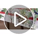 Holiday Fabric Placemats Set of 4 Pine Berries Winter Table Decor
