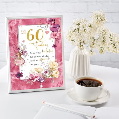 YiKaLus 60th Birthday Card, Luxury Bday Gift for Women - ykk-403