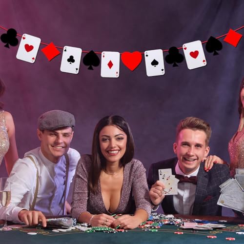 Poker Theme Party Banner - 10 Ft Classic Style Decoration