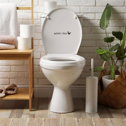 2-Pack Funny Rooster Toilet Stickers - Waterproof PVC Décor