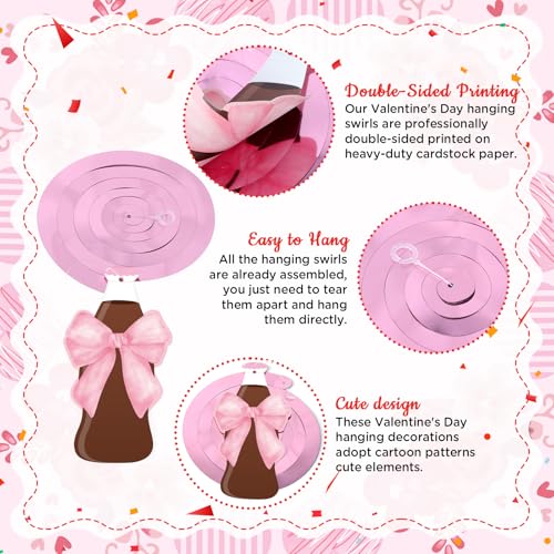 Ready to Pop Baby Shower Hanging Swirls Red Cherry Soda Theme 20 Pcs