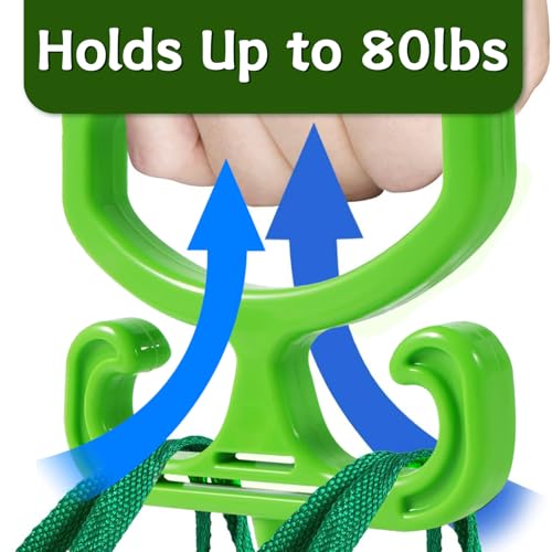 Heavy Duty Grocery Bag Handle Carrier - Pack of 2, Holds Up to 80lbs