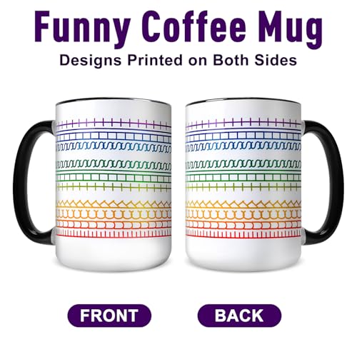 15oz Black Funny Coffee Mug with Hidden Message - YKSINX