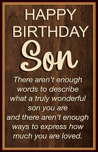 Happy Birthday Son Card - American-Made, Masculine Design