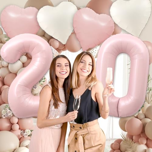 40 Inch Dusty Pink Number 1 Balloon for Girls' Birthday Party