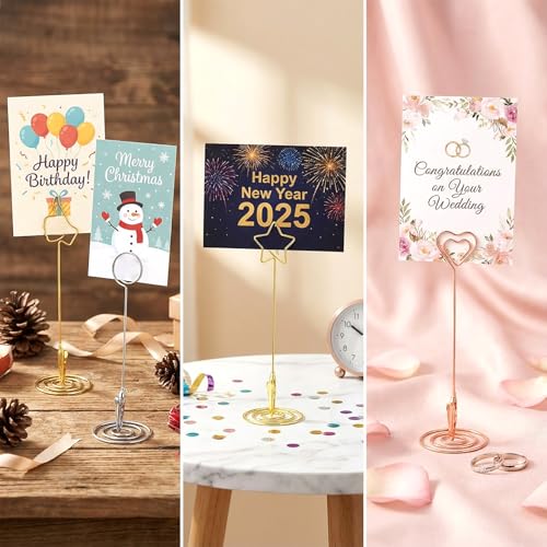 Sibba 4PCS Multi-Functional Card Holder Set for Table Decor
