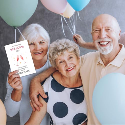 Funny Retirement Card for Women - Pink Champagne Design
