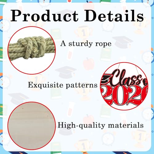 Class of 2026 Graduation Signs - 7 Pcs Wooden Decor Set