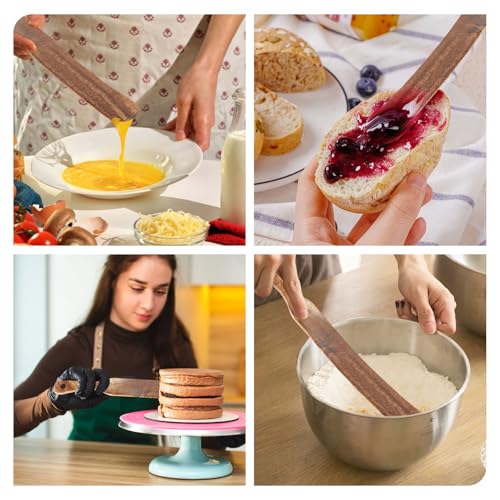 2 Pack Wooden Sourdough Spatula Set with Hanging Holes