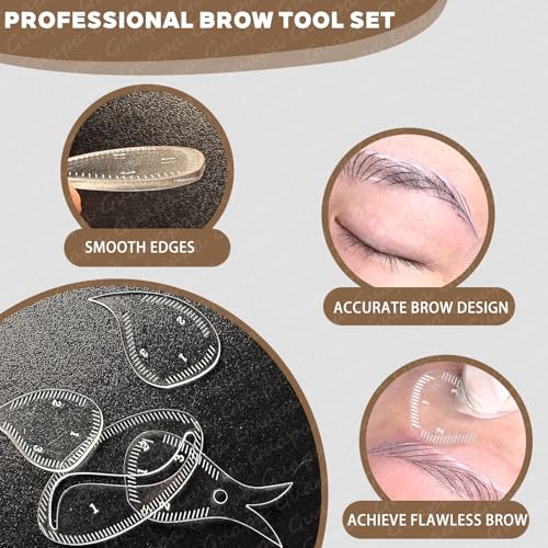 Guapa Eyebrow Shaping Stencil Kit with Mapping Pencils