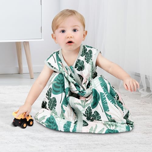 BSTOPPT 3-Pack Baby Sleep Sack, 0-6 Months, 0.3 TOG Lightweight Cotton