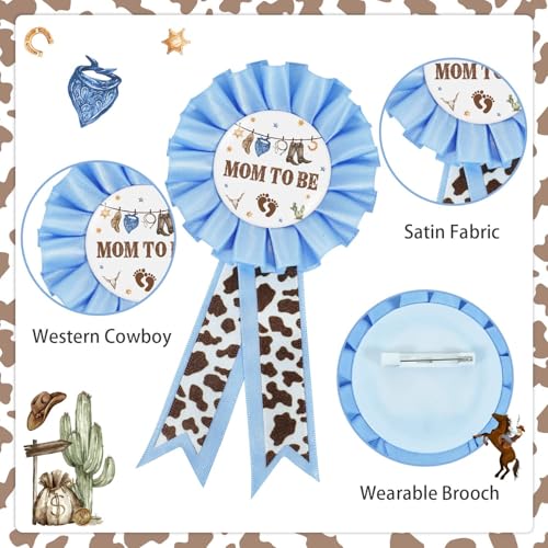 Cowboy Baby Shower Decorations Sash and Corsage Set