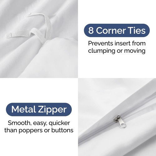 King Pillow Cases Set of 2 - Luxury Hotel Quality Duvet Cover | Comfy Machine Washable White