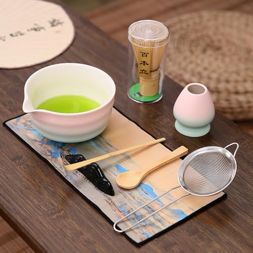 Mochachaju 8-Piece Matcha Whisk Set with Bowl & Accessories