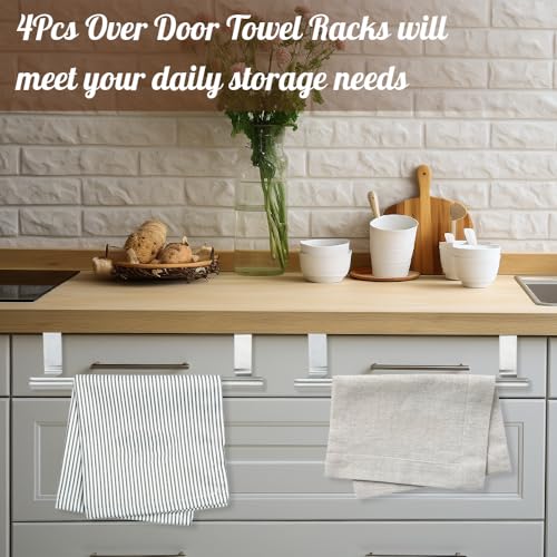4-Piece Stainless Steel Over-Cabinet Towel Rack Holder (23.5cm)