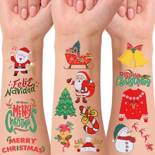 Christmas Temporary Tattoos for Kids - 120+ Holiday Party Favors